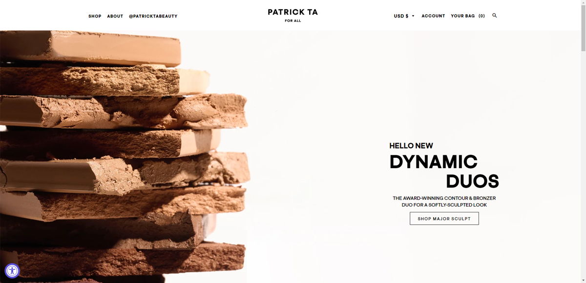 Screenshot of Patrick Ta, from the makeup artist websites collection.