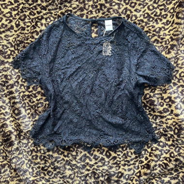 y2k see-through/mesh floral shirt