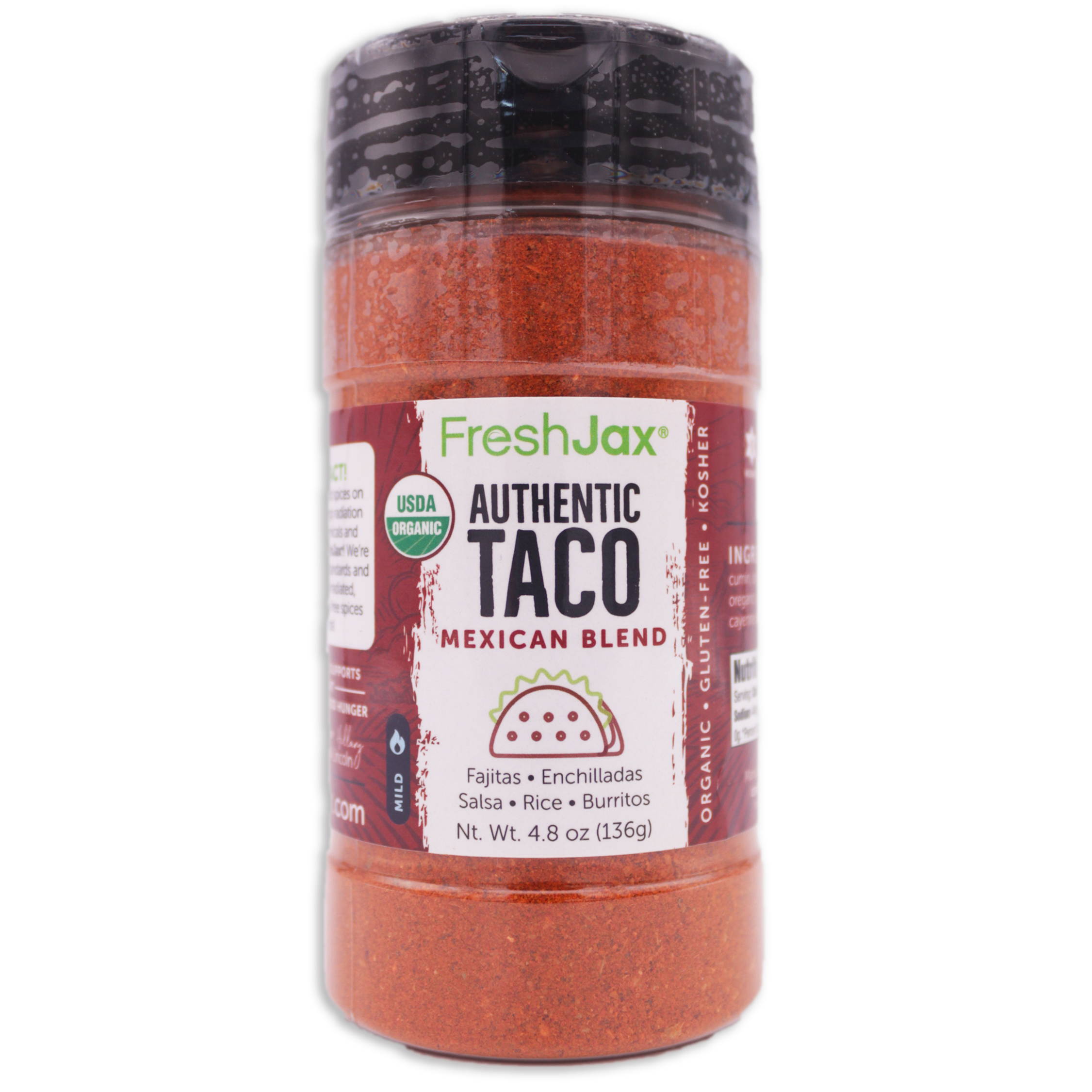 FreshJax Organic Spices Taco Mexican Blend large bottle