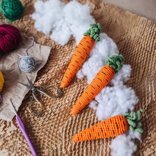 CARROT Crochet Pattern -Easter Carrot Crochet Food Pattern Amigurumi Food  Vegetables Play Food Pattern Amigurumi Patterns Tutorial