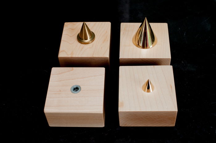 Maple blocks, small brass cones included