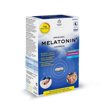 Melatonin+ Kapseln mit Magnesium - 60 Stück