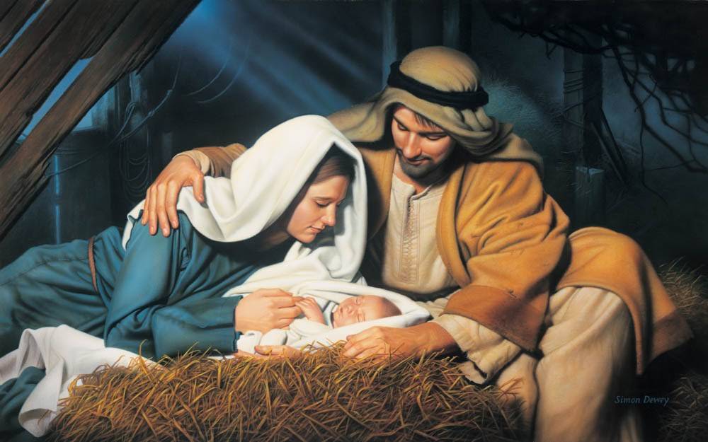 LDS art painting of the Holy Family. 