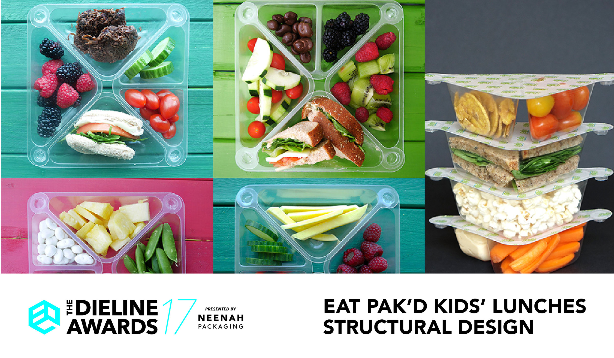 The Dieline Awards 2017 Outstanding Achievements: EAT PAK’D KIDS’ LUNCHES STRUCTURAL DESIGN
