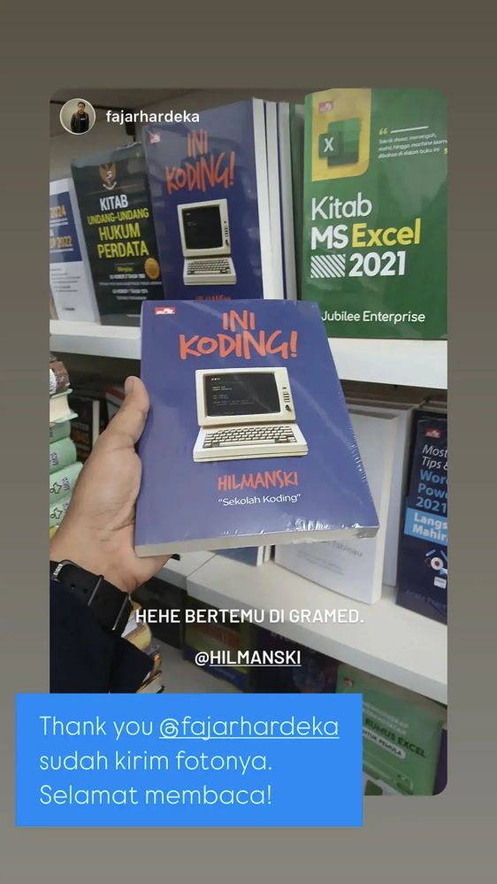 Buku ini koding di Gramedia 2