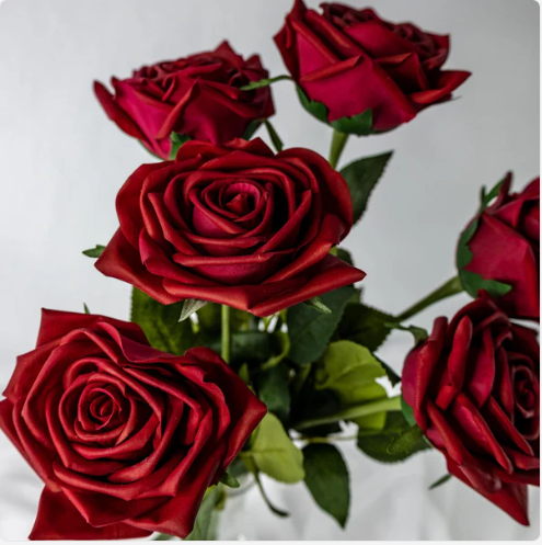 Red Natural Real Touch Rose - Realistic Artificial Flowers - Image 3