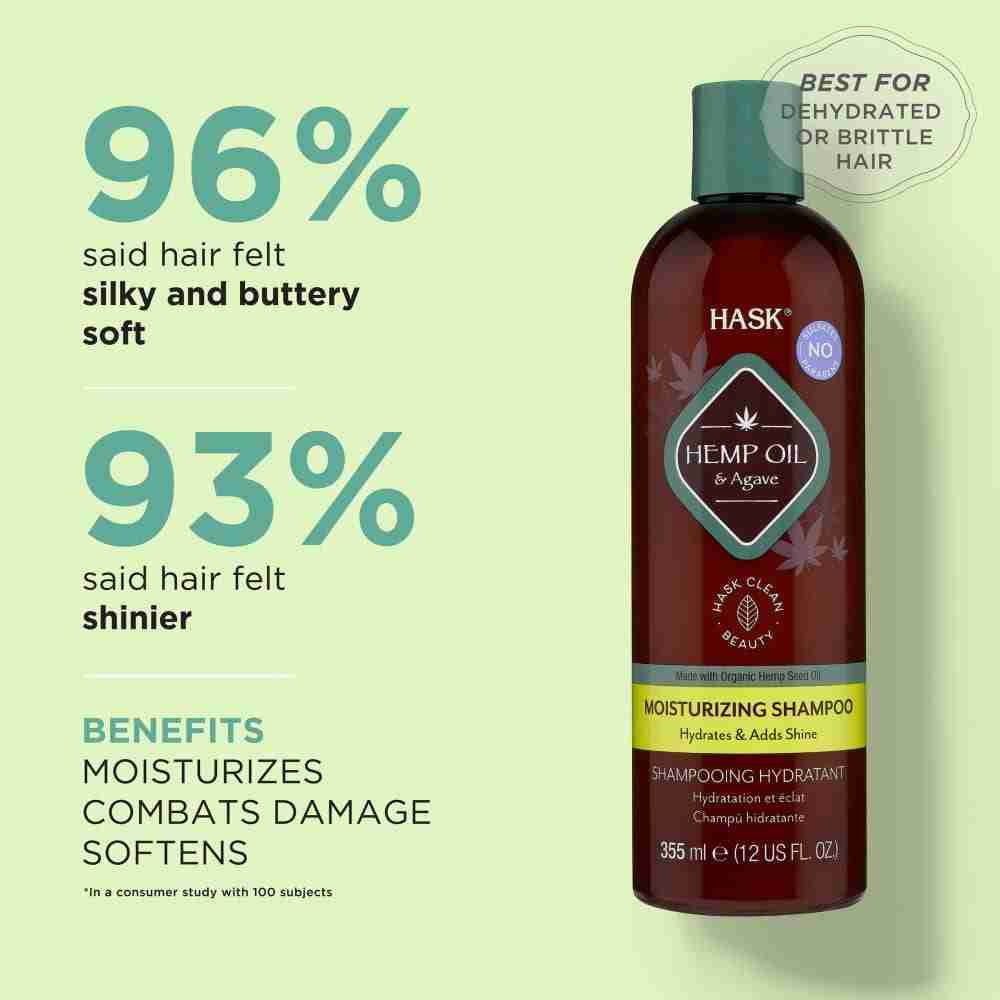 Hask Hemp Oil & Agave Moisturizing Shampoo 355Ml - Image 4