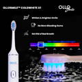 OLLOSMILE COLDWHITE X1 Sonic LED Whitening Toothbrush with features explained