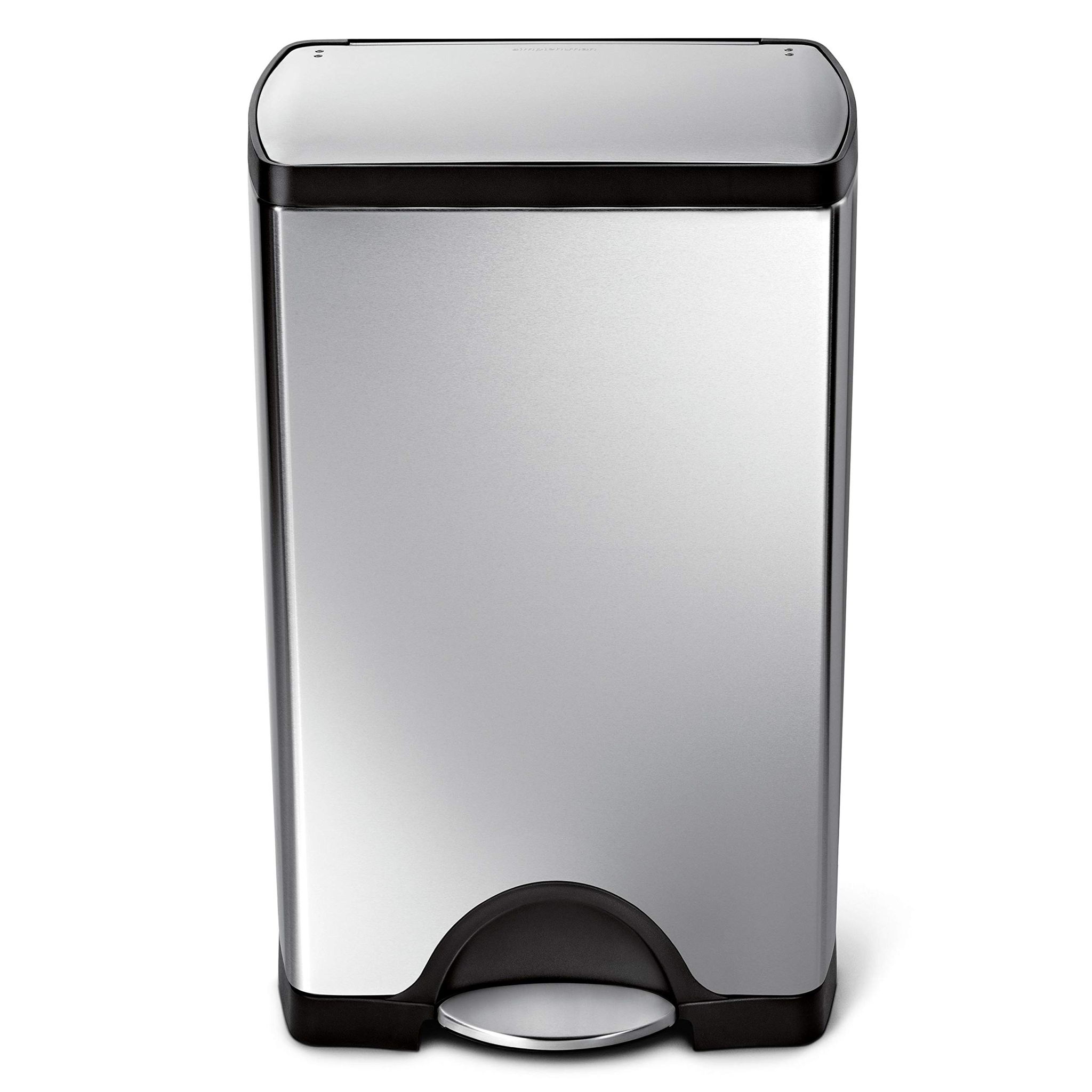 Simplehuman Stainless Steel Rectangular Step Trash Can vs Behrens