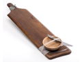 Demdaco Wood Charcuterie Board with Knife and Bowl