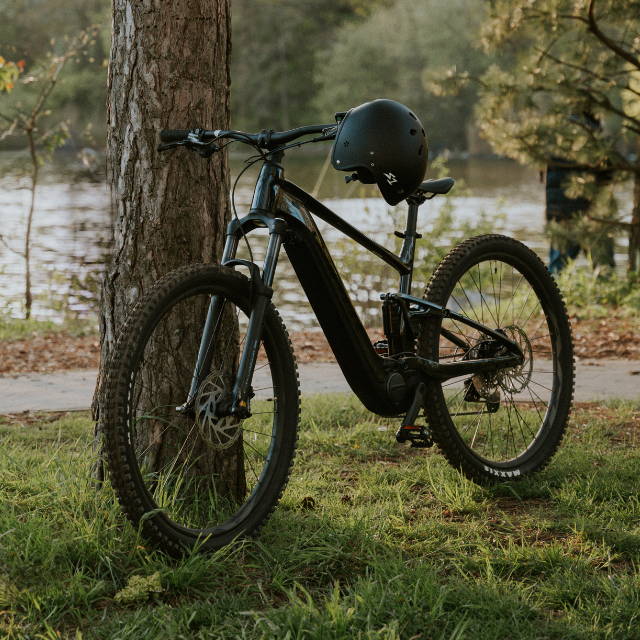 a Giant Trance xE full suspension electric mountain bike