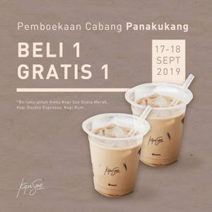 KopiSoe: Promo Opening Panakkukang BUY 1 GET 1 FREE! sampai 09/18/2019
