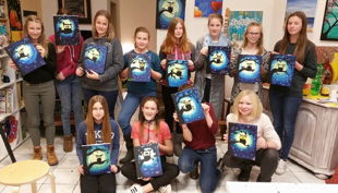 painting partys kinder mit eigenem bild