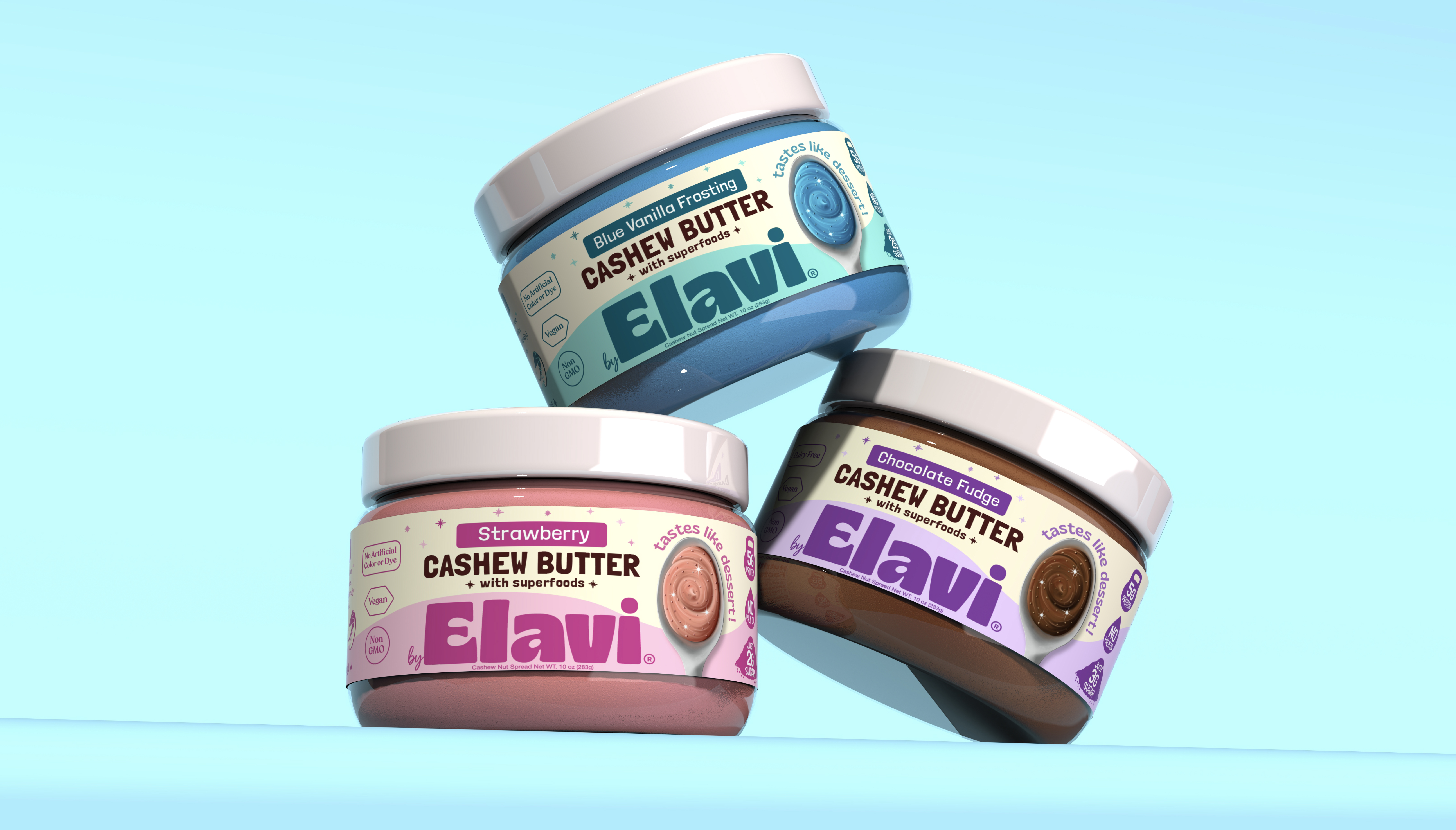 Elavi’s Colorful Cashew Butters Get a Sleek, Youthful Glow-Up