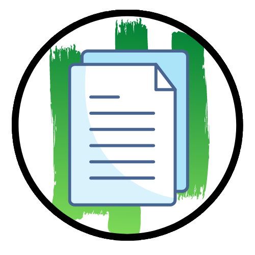 Graphic of paper on a green ombre background