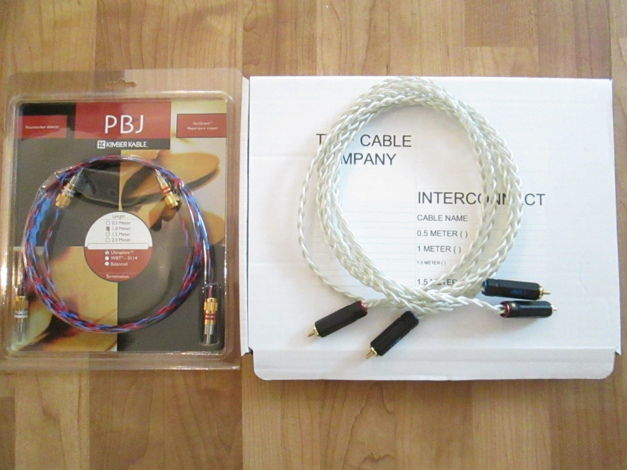 Kimber PBJ RCA 1 METER $ 94.00 & TTAF cable RCA #38 1 M...