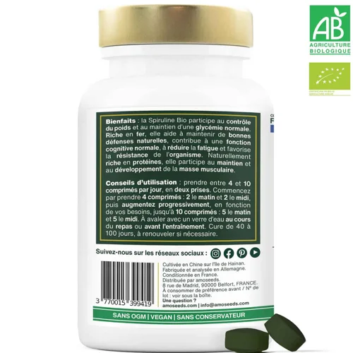 Bio Spirulina - mit 17% Phycocyanin - 4er Pack