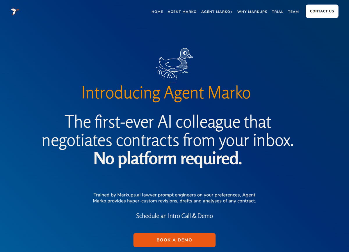 Screenshot of Markups , from the ai company websites collection.