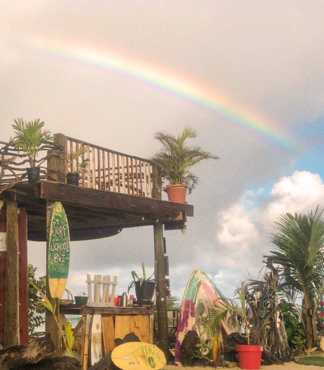 Rainbow at the beach in Tortola (BVI)