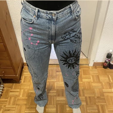 Bedruckte Jeans