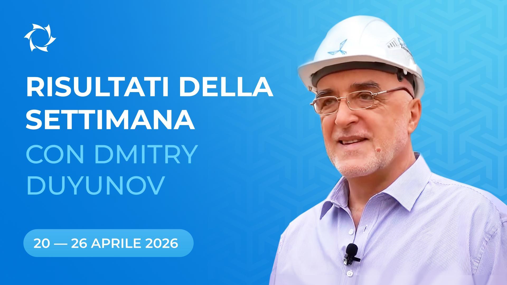 Riepilogo della settimana nel progetto «Motori Duyunov»