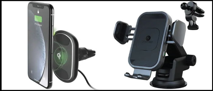 Wireless car chargers and phone holders