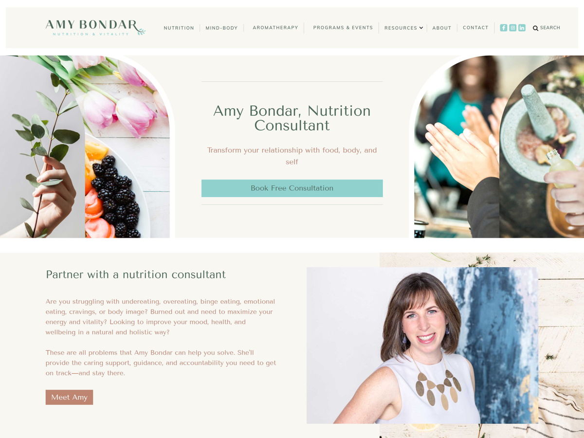 Screenshot of Amy Bondar, from the brown websites collection.