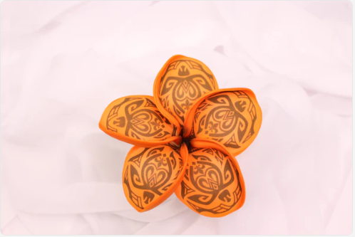 Sunset Orange Turtle Frangipani Real Touch (6 Pack) - Realistic Artificial Flowers - Image 6
