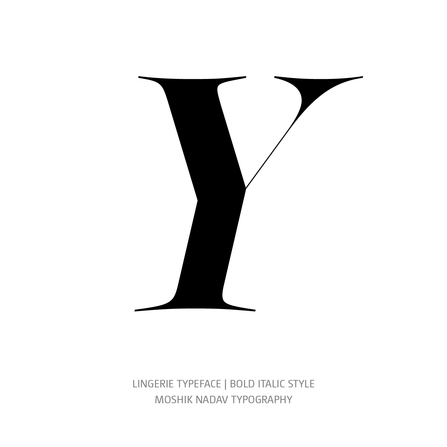 Lingerie Typeface Bold Italic Y