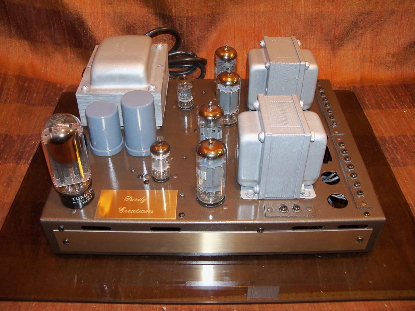 VINTAGE OLD IRON 30 WATT STEREO TUBE AMPLIFIER PURDY CREATIONS SILVER HALO 03