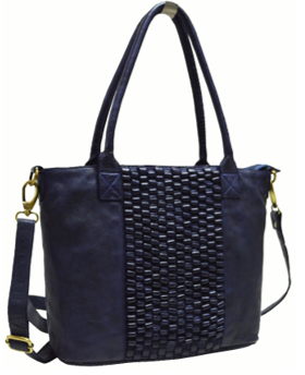 Washed Leather Handbag with Adjustable Shoulder Strap Style 926 - Image 3