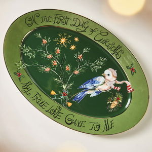 Phannapast Taychamaythakool x Anthropologie Twelve Days of Christmas Ceramic Stoneware Platter