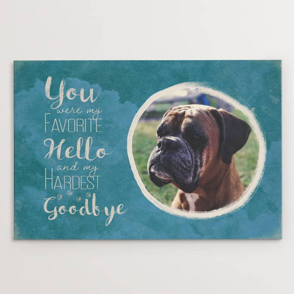 You Were My Favorite Hello and My Hardest Goodbye, Boxer dog memorial
