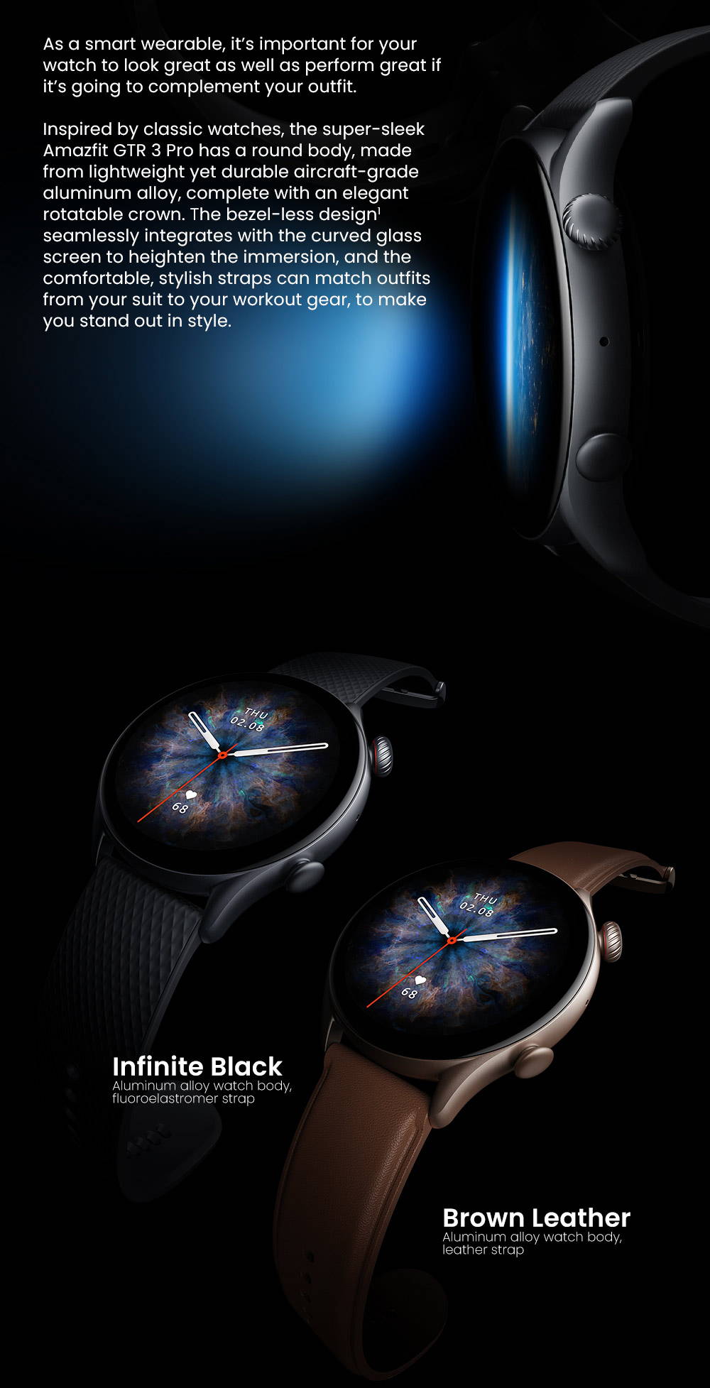 New Amazfit GTR 3 Pro GTR3 Pro GTR-3 Pro Smartwatch AMOLED Display