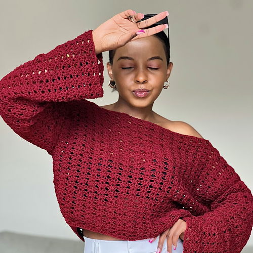 Crochet sweater top hotsell