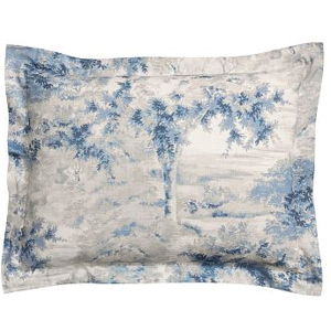 Jardin Toile Sham Blue · Standard $55 Color