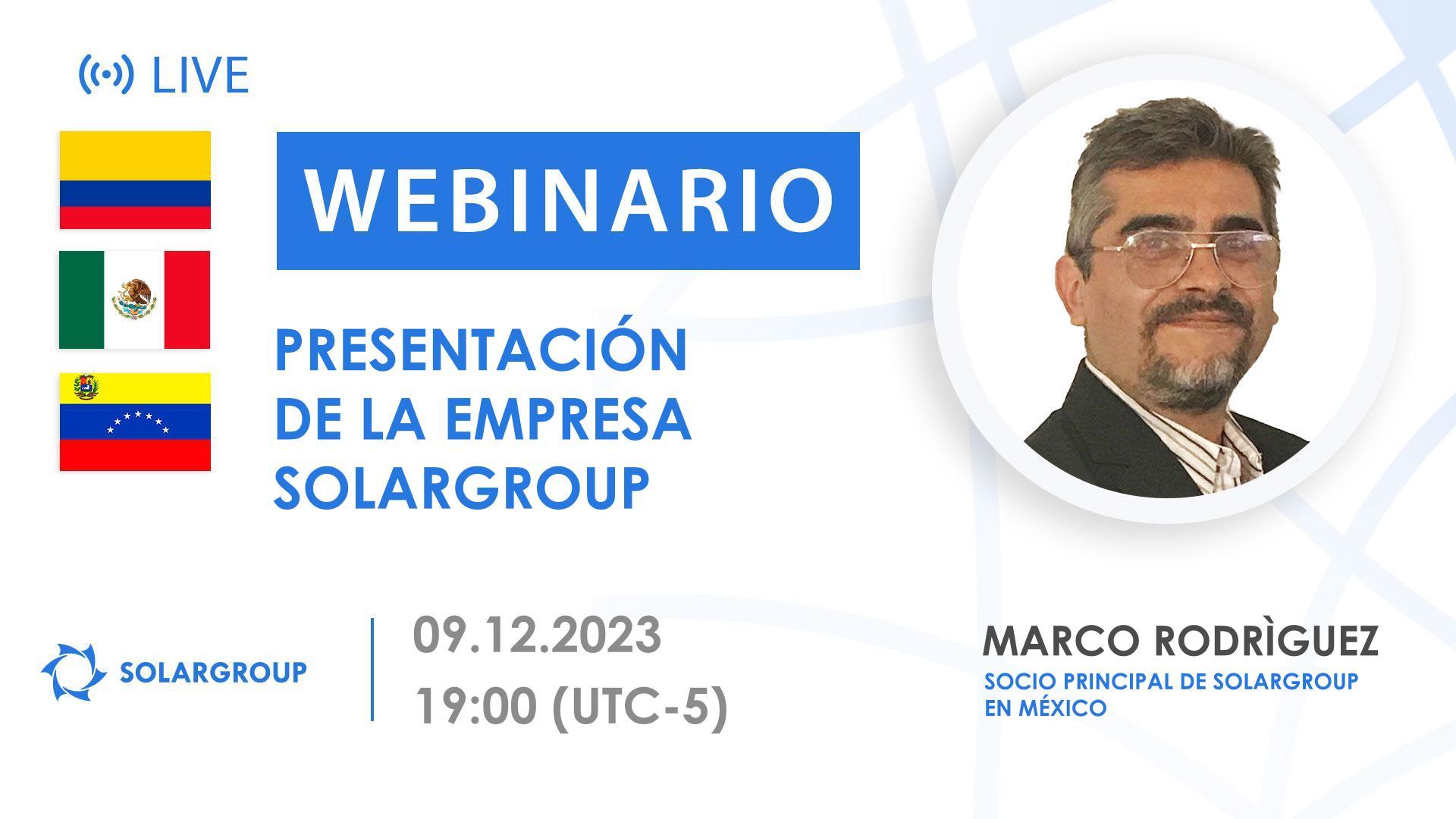 Latinoamérica. Presentación de la empresa financiera internacional SOLARGROUP