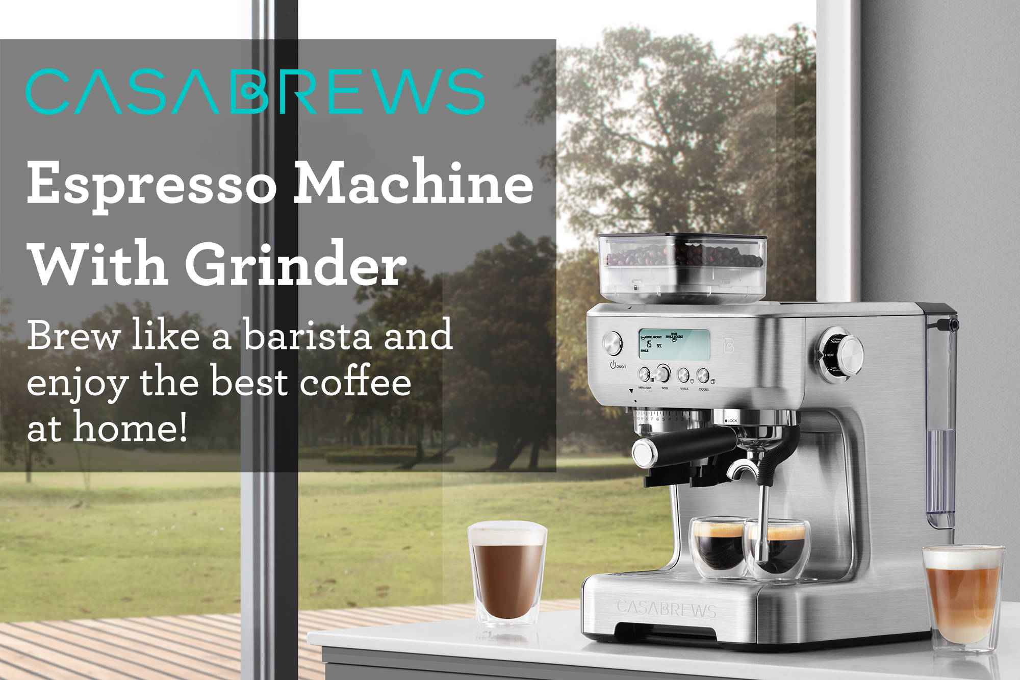 CASABREWS 5700GENSE All-in-One Espresso Machine with Auto Grinding