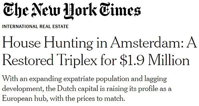  Amsterdam
- New York Times real estate amsterdam