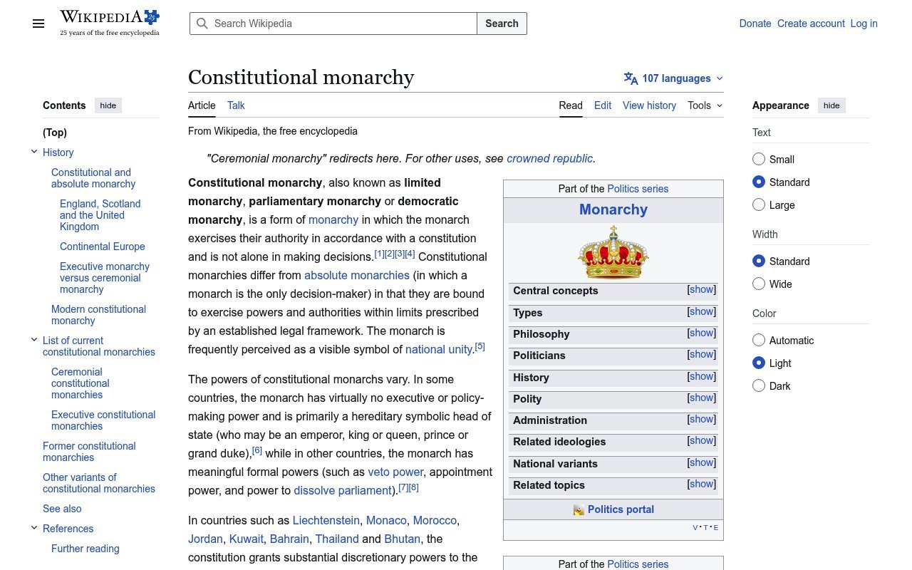 Constitutional Monarchy - Wikipedia