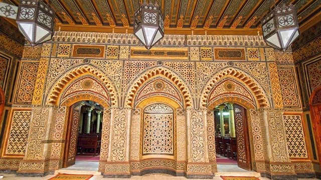 Entrance arches in the Hanging Church in Cairo, Egypt