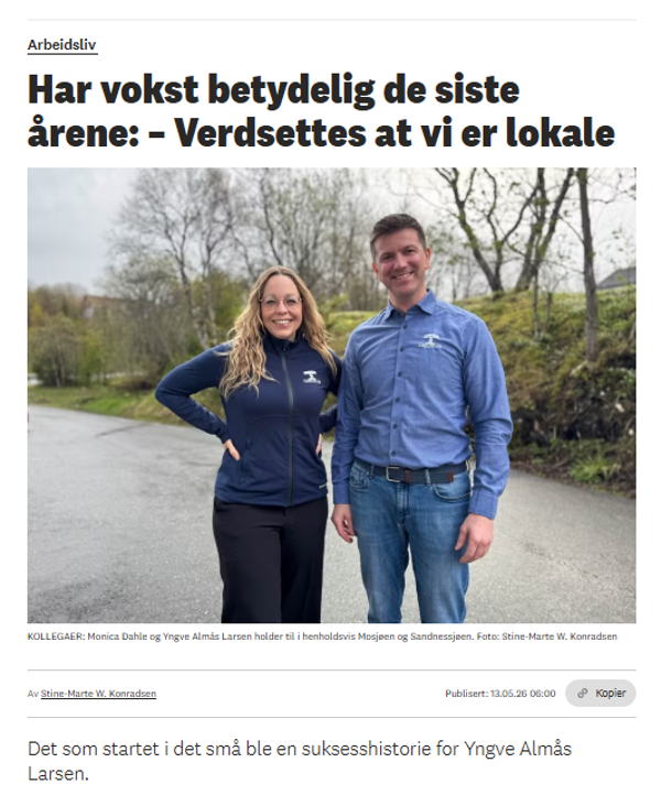 Har vokst betydelig de siste årene: – Verdsettes at vi er lokale