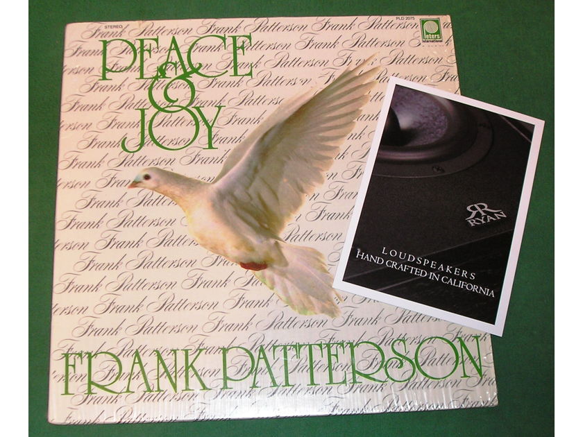FRANK PATTERSON - PEACE & JOY - * RARE 1980 PETERS INTERNATIONAL/POLYGRAM PRESS * Recorded in Ireland - NM 9/10