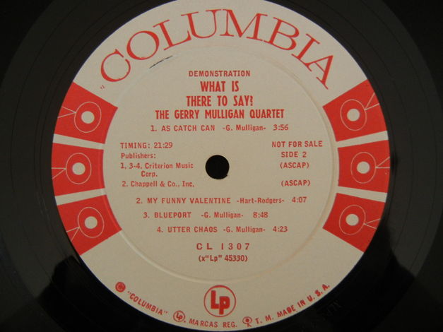 GERRY MULLIGAN/ - WHAT IS THERE TO SAY?/ Columbia CL 13...