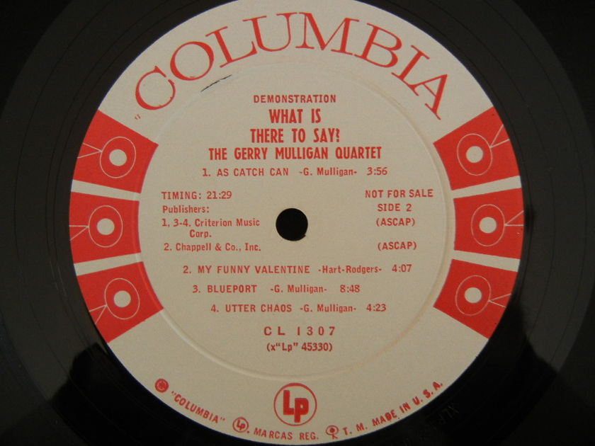 GERRY MULLIGAN/ - WHAT IS THERE TO SAY?/ Columbia CL 1307(Six Eye Demonstration NOT FOR SALE white la