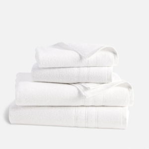 Classic Turkish Cotton Bath Towel Bundle in White