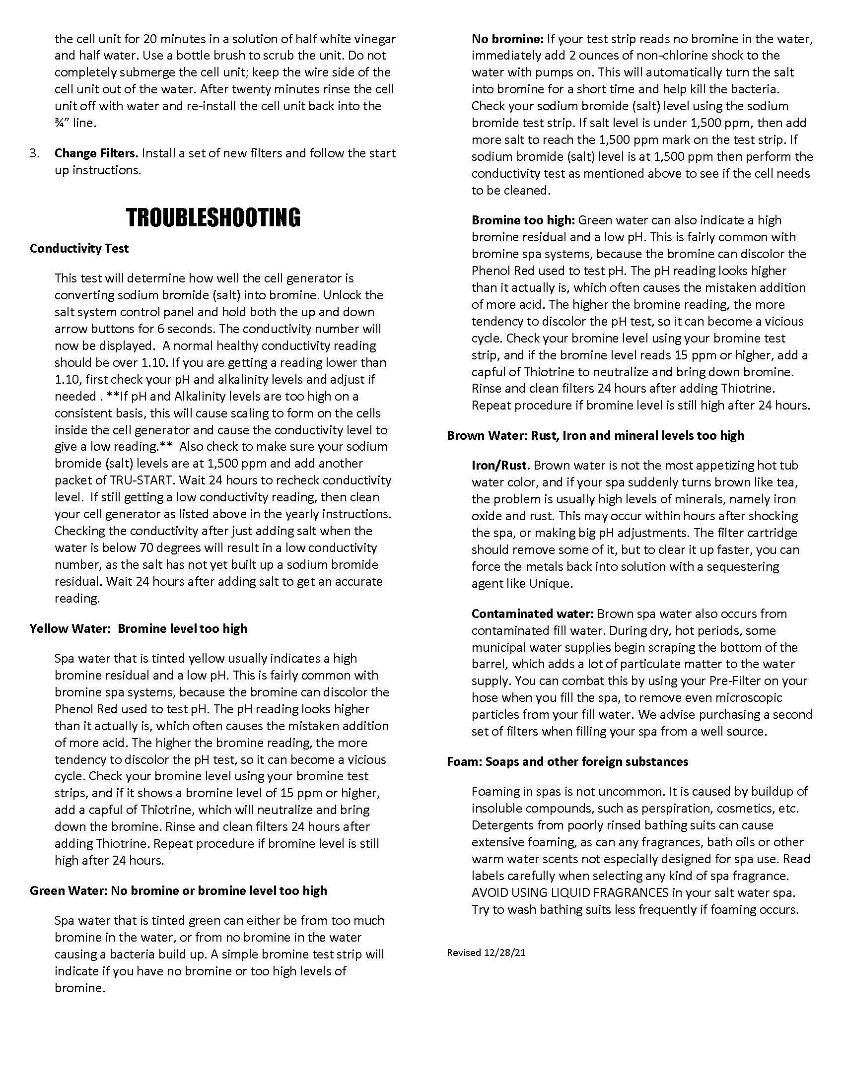 Salt System Start Up Page 2