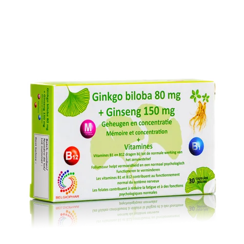 Ginkgo Biloba + Ginseng + Vitamines