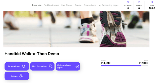 my fundraising pages