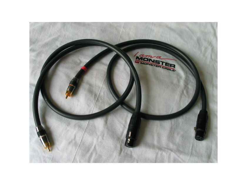 XLR RCA Monster cable M Series M1000i female XLR / RCA interconnect cable 1M